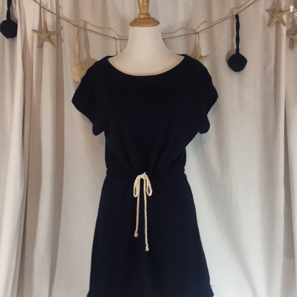 Navy blue cotton dress